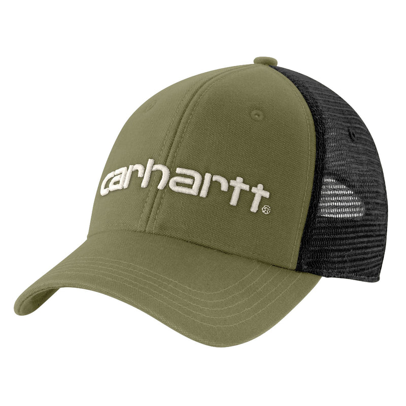 Canvas Mesh-Back Logo Graphic Cap Dill 101195