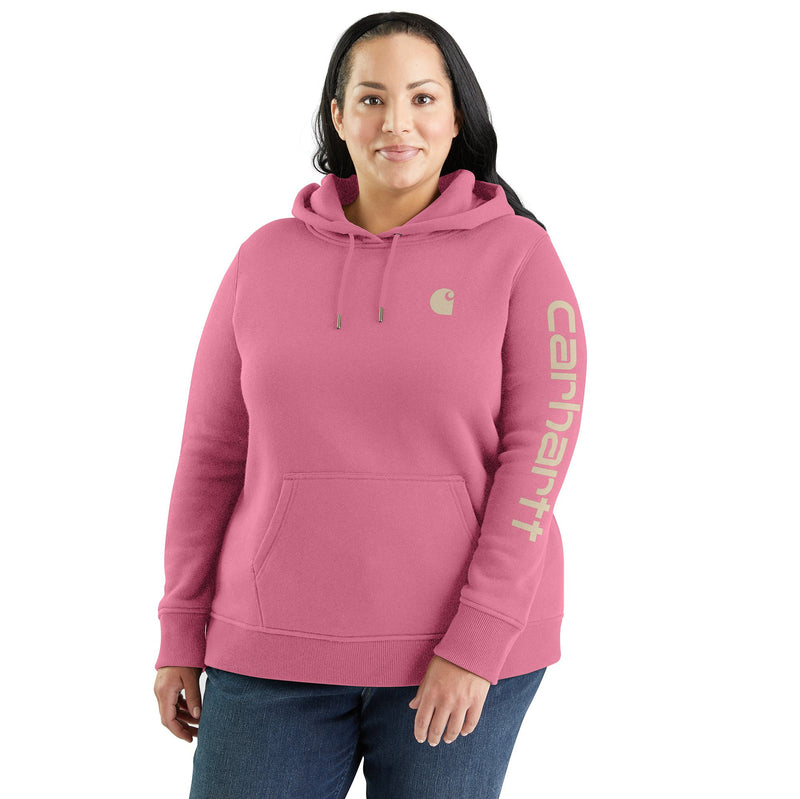 Women's Sweatshirt Clarksburg Sleeve Logo Hooded Woodrose 102791