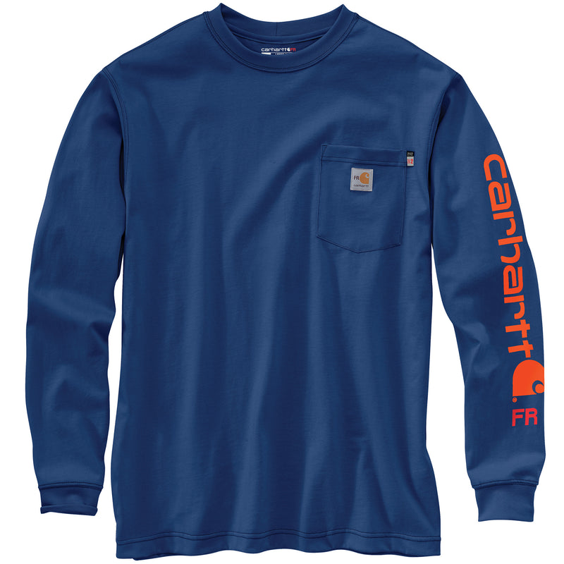 FR Carhartt Force® Loose Fit Midweight Long-Sleeve Logo Graphic T-Shirt 104130