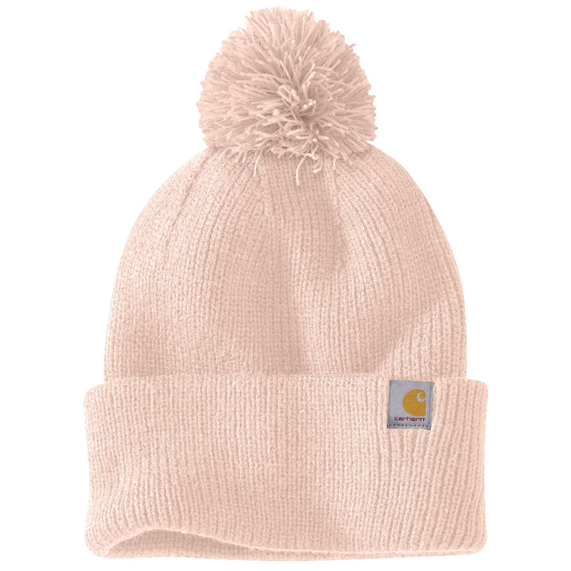 Women's Knit Pom-Pom Cuffed Beanie Georgia Peach 106003