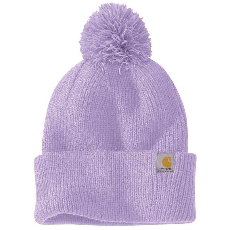 Women's Knit Pom-Pom Cuffed Beanie Violet Haze 106003