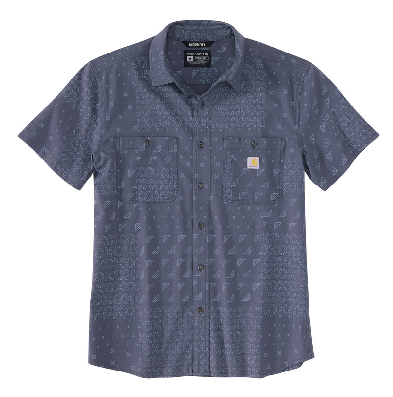 Carhartt  Rugged Flex® Relaxed Fit Lightweight Short-Sleeve Bandana Print Shirt 106403