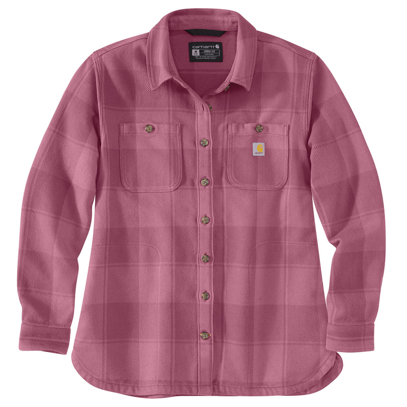 Women's Rugged Flex® Loose Fit Heavyweight Duck Overshirt Woodrose 106450